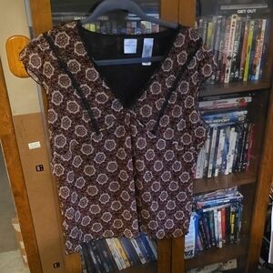 Emma James Cream Ruffled Blouse with Tie Front